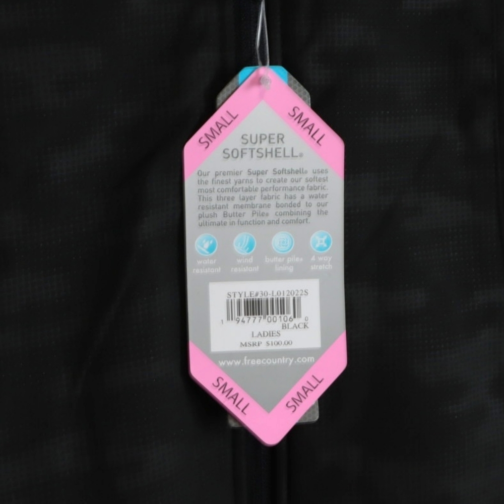 NWT Free Country Black Super Softshell Hood Jacket - Picture 5 of 7